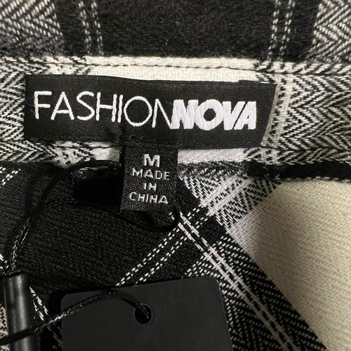 Camicia donna media oversize in flanella a quadri Fashion Nova nuova con etichetta emozioni miste - Foto 5 di 18