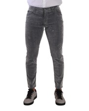 Dolce & Gabbana Stretch Cotton Skinny Jeans  - Gray -Size 48