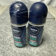 NIVEA Men Cool Kick Original Roll-on Deodorant Extra Dry 48H 50ml Two 2 Pack