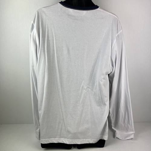 U.S. Polo Assn. Long Sleeved T-Shirt Mens M White/Navy Blue 55/73 - Picture 4 of 7
