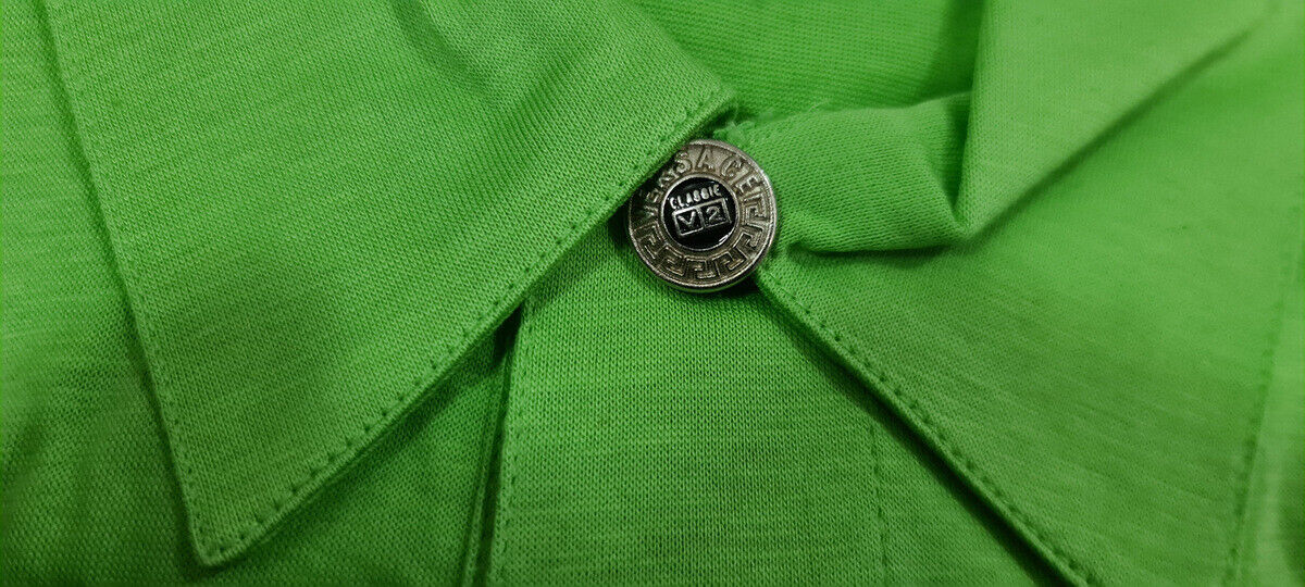 $395 NEW Vintage VERSACE V2 Classic Lime Green Polo Shirt $395 NEW Vintage VERSACE V2 Classic Lime Green Polo Shirt