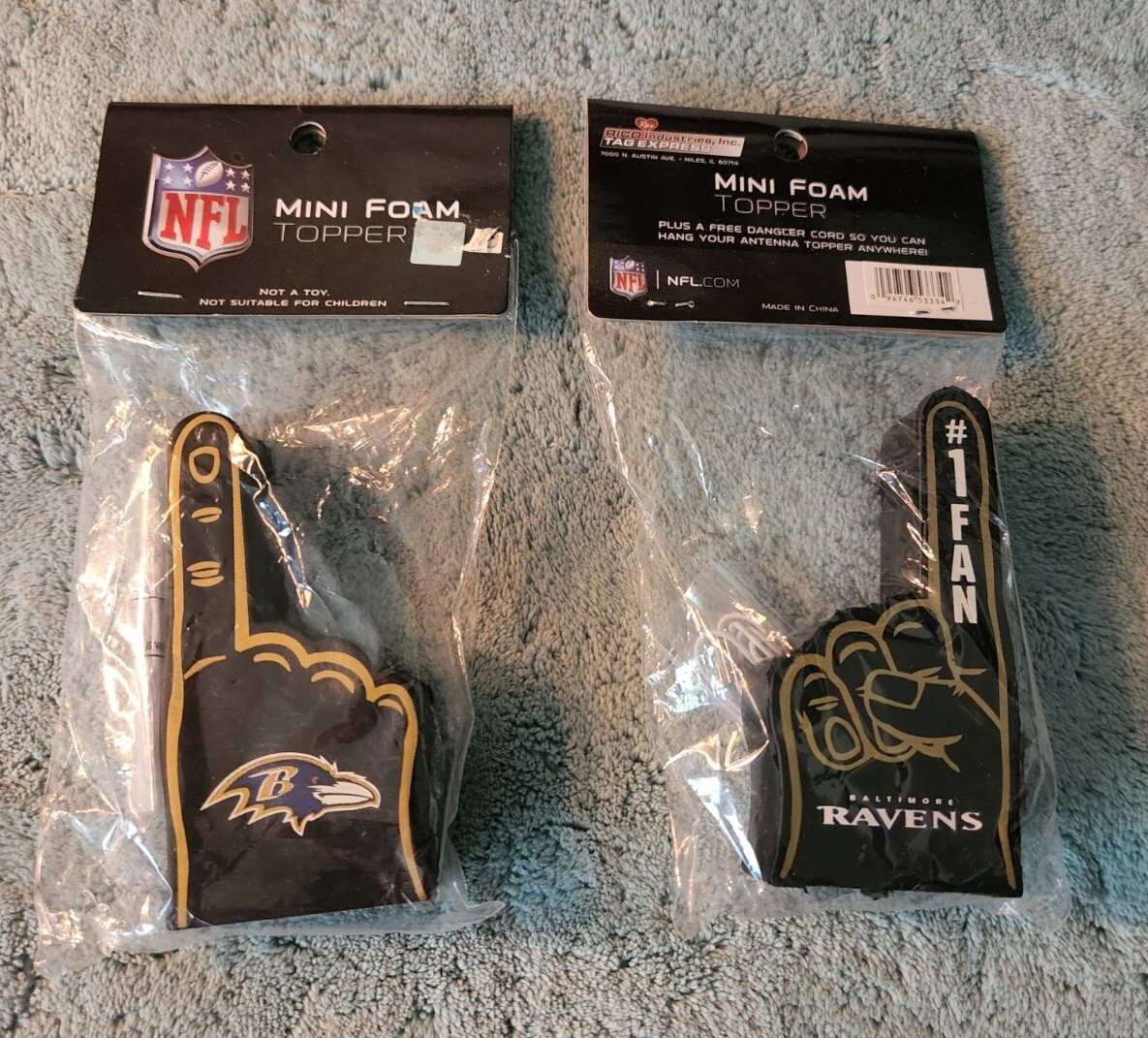 Baltimore Ravens NFL 1 Fan Antenna Foam Topper 3.5" Rearview Mirror