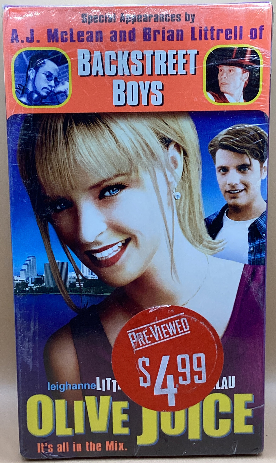 Olive Juice VHS 2001 Backstreet Boys **Sealed Blockbuster Previewed