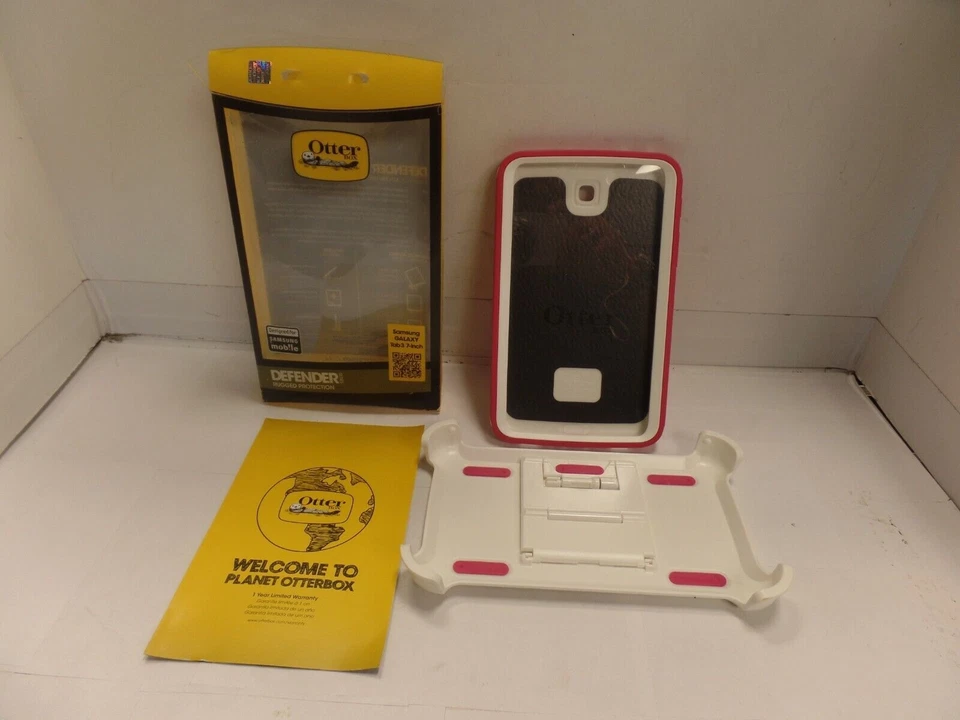 OtterBox Defender Samsung Galaxy Tab 3 7.0" in Tablet Case PINK & WHITE cover - Image 2 of 4