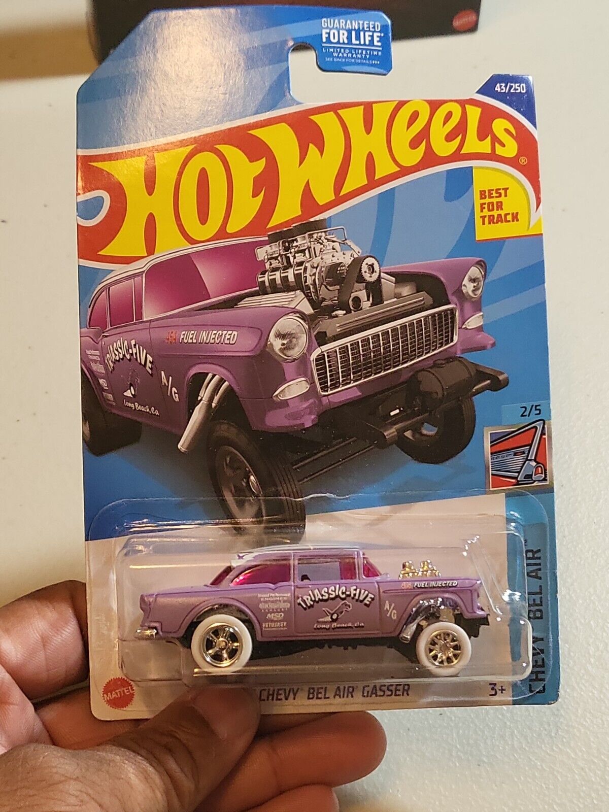 Hot Wheels 55 CHEVY GASSER NON- Super Treasure Hunt Real Rider Wheels Swap 