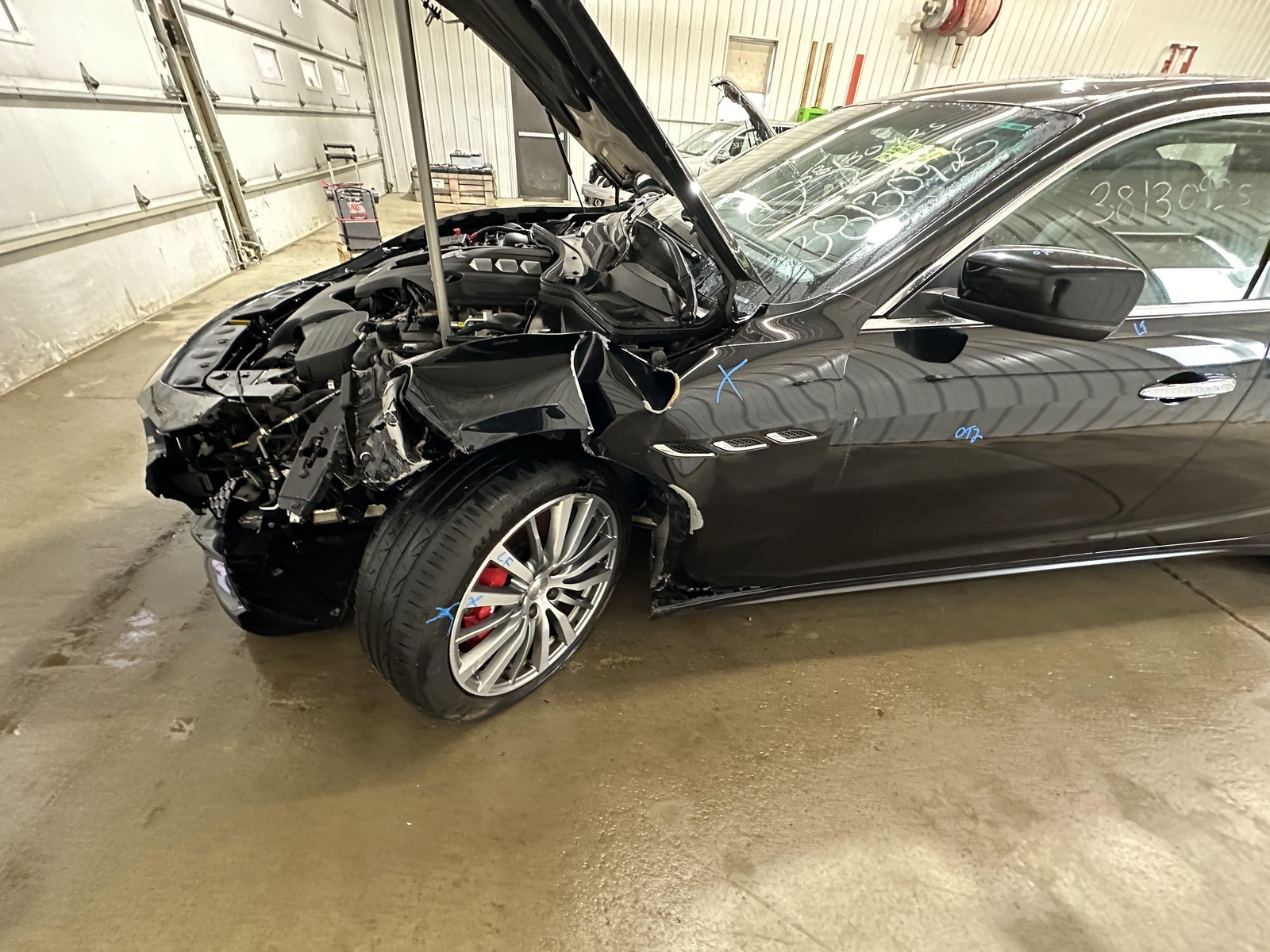 16 MASERATI GHIBLI DRIVER LEFT FRONT DOOR SHELL PAINT NERO VR./BLACK 820/A
