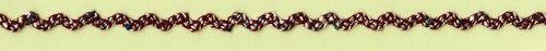 5 Yards 1/4" Cranberry, Multi-color Ric Rac Trim 27117M - Picture 2 of 2