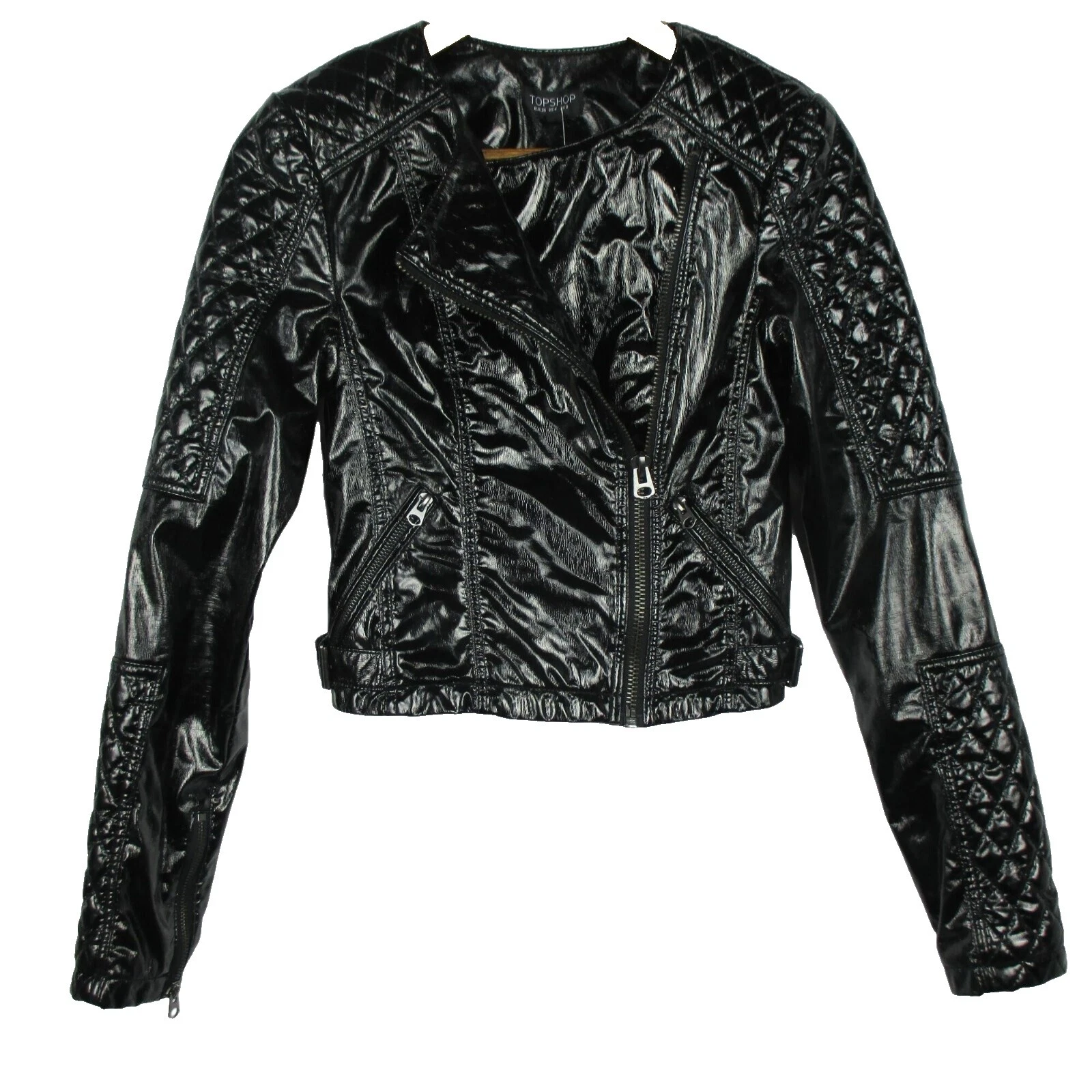 Chaqueta de moto Topshop Negro abrigos, chaquetas y chalecos para Mujeres