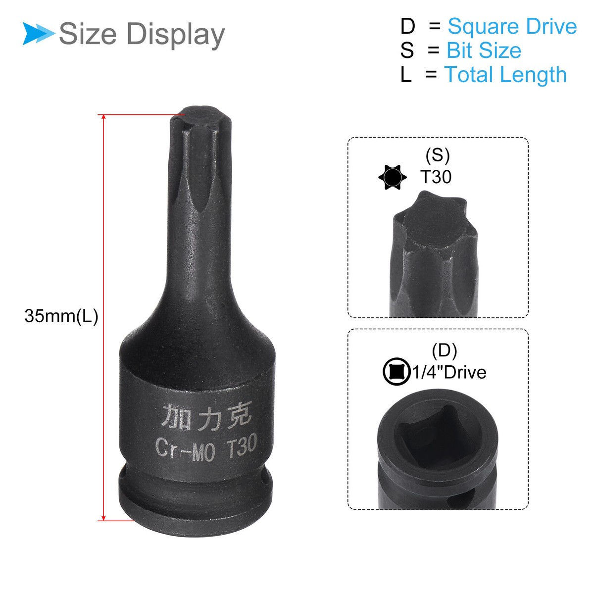 ペディグラス　ビット T30 Impact Torx Bit Socket 1/4