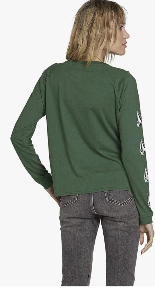 VOLCOM Iconic Deadly Stones Graphic Women’s Long Sleeve T Shirt Crew Neck Sz XL - Image 2 of 4