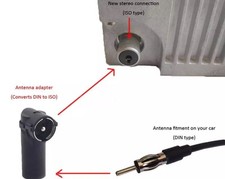 Antennen Adapter Autoradio Alt-Neu Stecker IS...