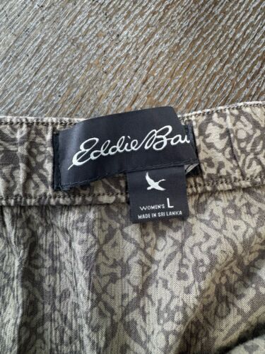Eddie Bauer Brown Maxi Skirt Rounded Hem Large length 36” Drawstring waist 34” - Picture 2 of 7