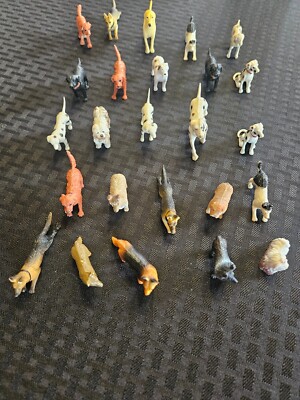 MINIATURE Dog Figures Varying Breeds and Sizes Lot of 20 Free Shipping