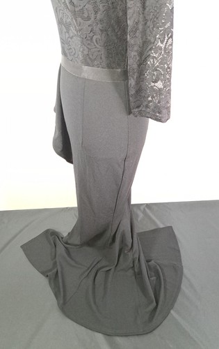 MISSMAY Vintage Floral Black Lace Dress 3/4 Sleeve Ruffle BNWT Womens Size Small - Picture 9 of 22