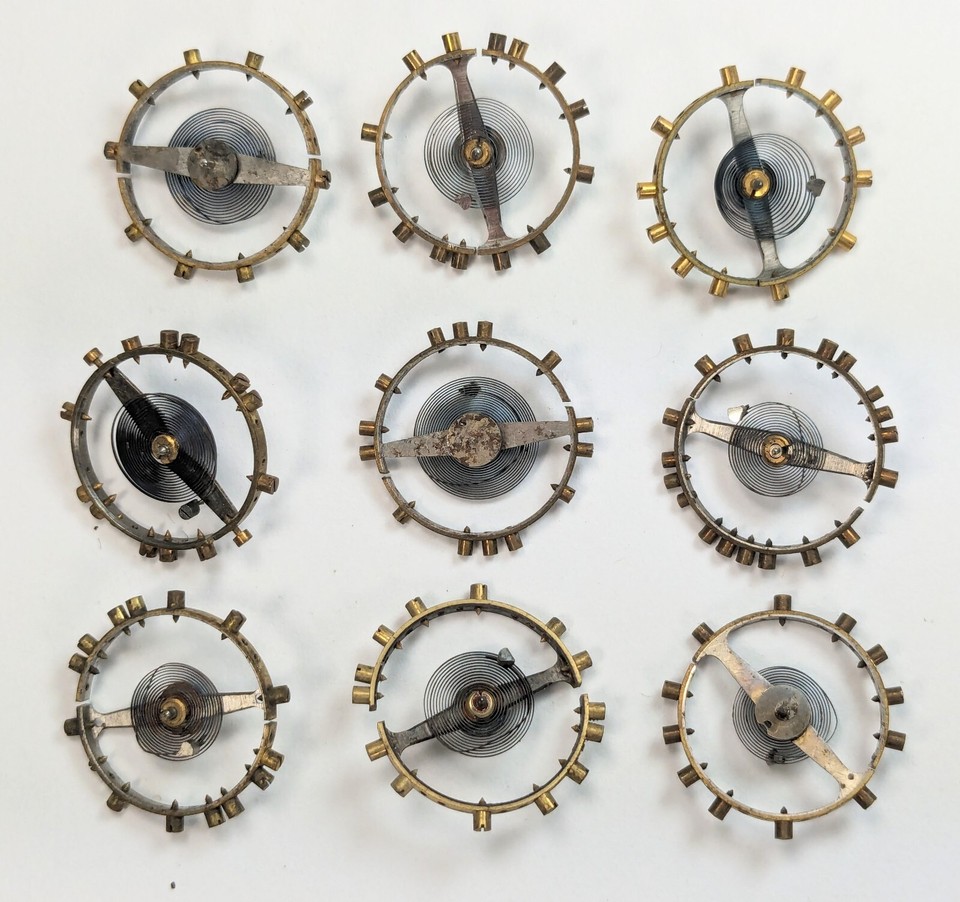 Vintage Watchmakers Estate 16S Elgin Pocket Watch Balance Wheels Parts Lot eBay