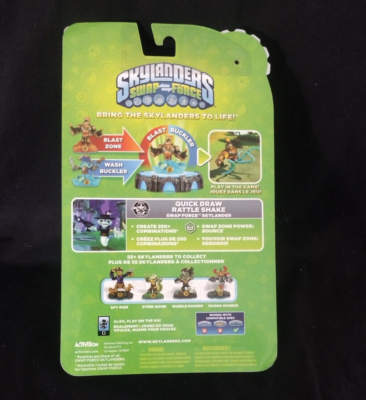 Skylanders SWAP Force Quick Draw Rattle Shake Glow In The Dark NEW