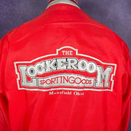 Chaqueta universitaria vintage Holloway roja mediana vestuario artículos deportivos Ohio años 80 - Imagen 5 de 6