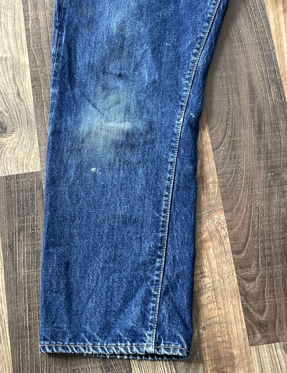 Vintage 1960s LEVIS 501XX Big E Redline Selvedge Blue Jeans Vintage 1960s LEVIS 501XX Big E Redline Selvedge Blue Jeans