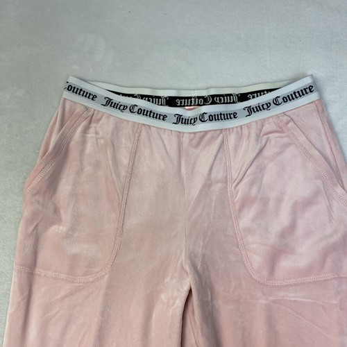Juicy Couture Velour Velvet Track Suit Set Small Sleepwear Pink Studded Y2K - Picture 9 of 14