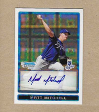 Matt Mitchell autograph 2009 Bowman Chrome x-fractor #'d 182/250 BCP99