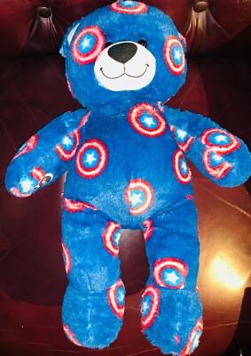 Komeri Captain America Marvel Teddy Bear Build A Bear Marvel