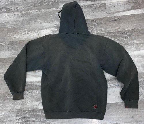 Independent Trucks Hoodie Sweatshirt Y2K Mens Medium Gray Skateboard Vintage - Picture 9 of 10