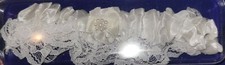 Wedding Bride Bridal Garter Lace Faux Pearls NEW IN BOX