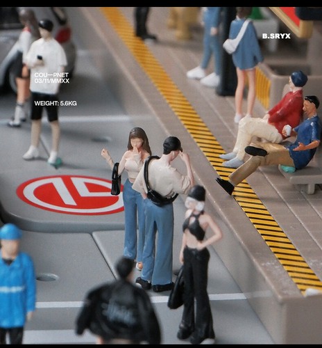 Diorama 1/64 Modellino Modellino Città Strada Garage Officina Scena Esposizione Props Modelli - Foto 17 di 23