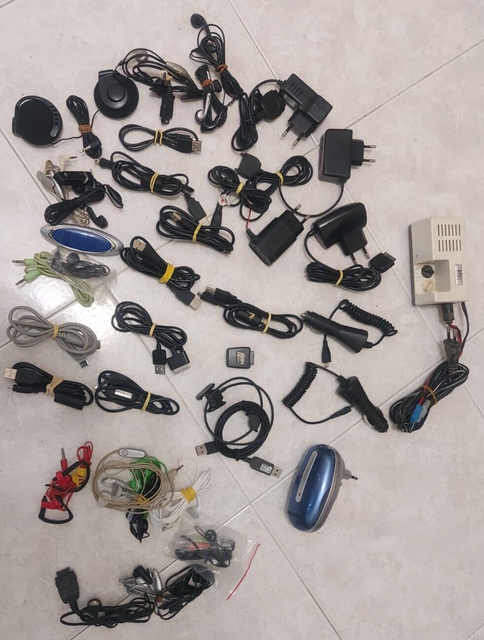 Stock Various Cables Feeders Mobile Phones Headphones Adapters Etc Stock Various Cables Feeders Mobile Phones Headphones Adapters Etc