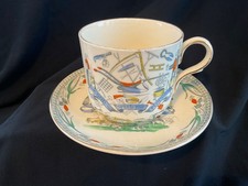 Early B&L Burleigh   Farmers Arms LARGE Cup & Saucer –  England