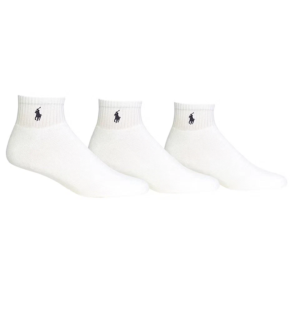 Polo Ralph Lauren 824032 Cotton Cushioned Quarter Golf Socks - 3 Pack