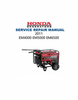 #ad Honda EM4000 EM5000 EM6500 Service Manual 2011 Generator USB amp; Link $14.99