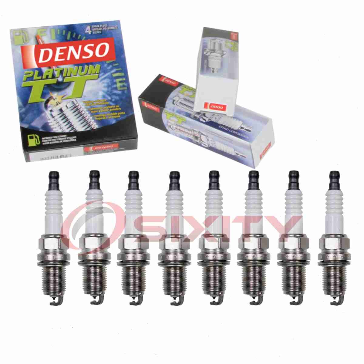 8 pc Denso Platinum TT Spark Plugs for 1998-2007 Toyota Land Cruiser 4.7L V8 wd