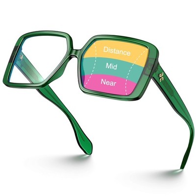 TR90 Progressive Reading Glasses Women Anti Fog Blue Light Blocking Oversized...