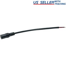 DC Power Pigtail Female 5.5x2.1mm Barrel Jack 6" Wire Cable for CCTV Camera DVR
