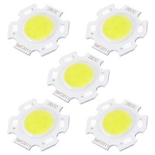 5 X Cob Led Light Chip Beads 20mm 3w 260ma Energy Saving Bulb White