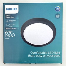 PHILIPS MAGNEOS DL252 BLACK ROUND CEILING LIGHT 20W 1900lm Warm White Super Slim