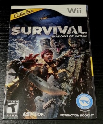 Cabelas Survival Shadows Katmai Nintendo Wii Original Booklet Manual ONLY Guide 