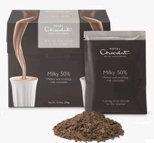 Hotel Chocolat - 10 Sachets 50% Milky Hot Chocolate - Luxury Choc Flakes Pack
