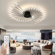 Lámpara de Techo Negra, Lámpara de Techo 42-LED para Salón y Comedor
