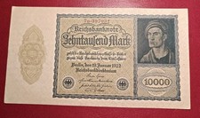 1922 Germany Weimar Republic 10,000  Mark Banknote  AU