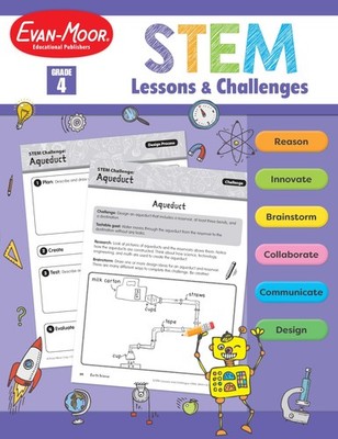 Evan-Moor Stem Lessons and Challenges, Grade 4 Homeschooling & Classroom Res...