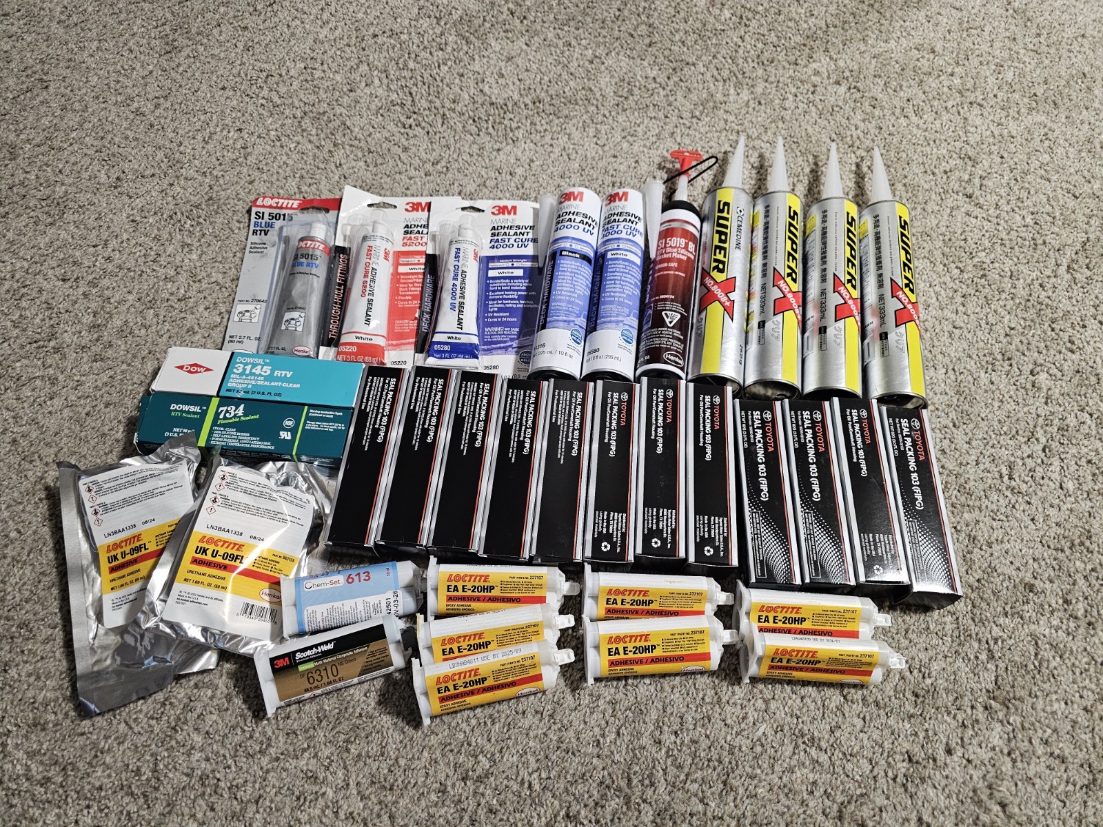 Adhesive And Sealant Bundle (Open & Unsed)