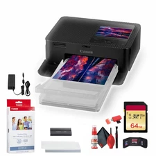 Canon SELPHY CP1500 Photo Printer (Black) + Canon KP-36IP Color Ink and Paper