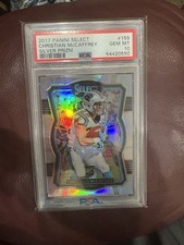 Christian McCaffrey 2017 Panini Select Silver prizm #155 PSA 10 Rookie card. rookie card picture