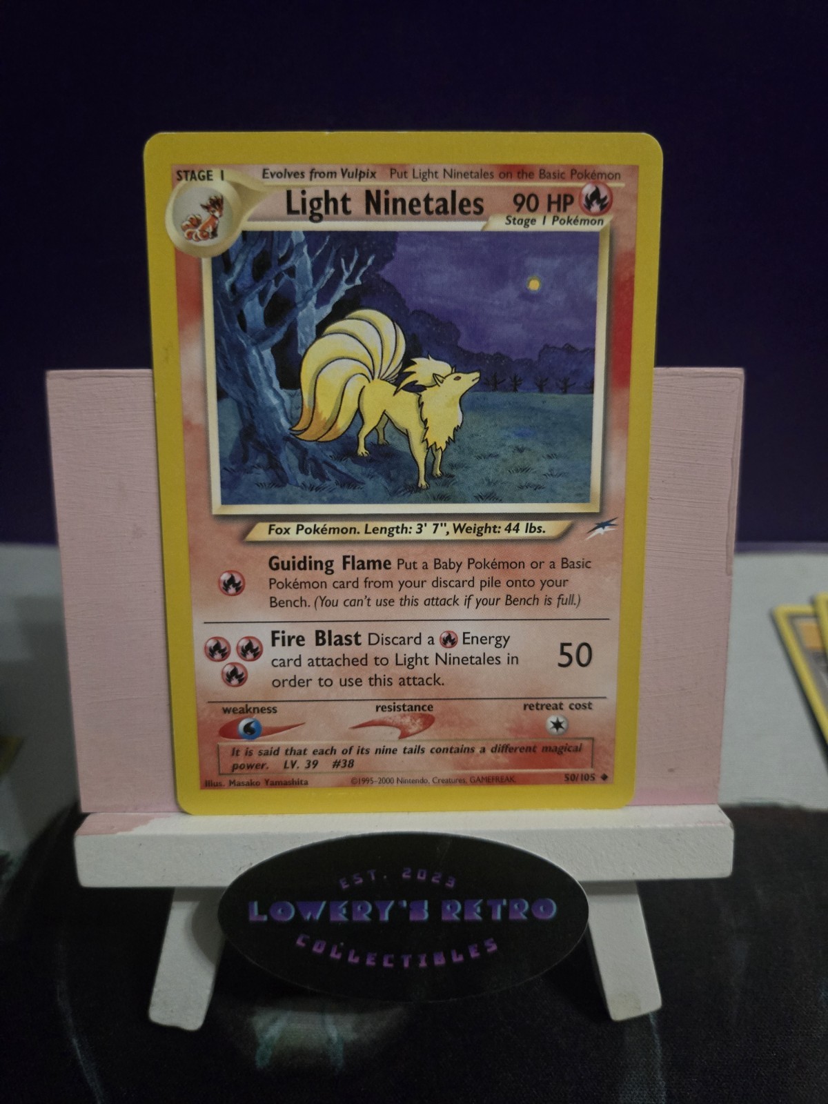 Light Ninetales 50/105 Pokemon Card  Neo Destiny Regular
