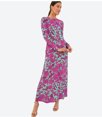 $790 La DoubleJ Long Sleeve Swing Dress - Lilium - Size M
