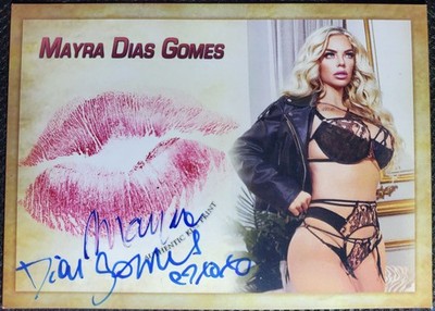 Mayra Dias Gomes aka May Valentine 2023 Collectors Expo Autographed Kiss Card D