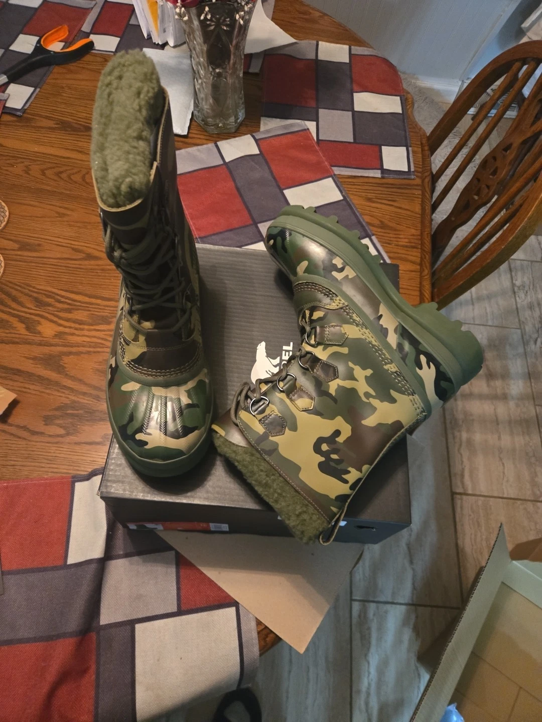 Bottes caribou Sorel Supreme Woodland Camo taille 10