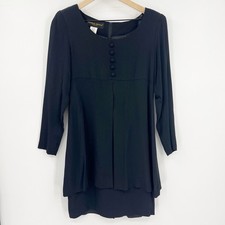 VTG Donna Ricco Black Suited Dress Size 4 EMO Whimysgoth Punk 90's